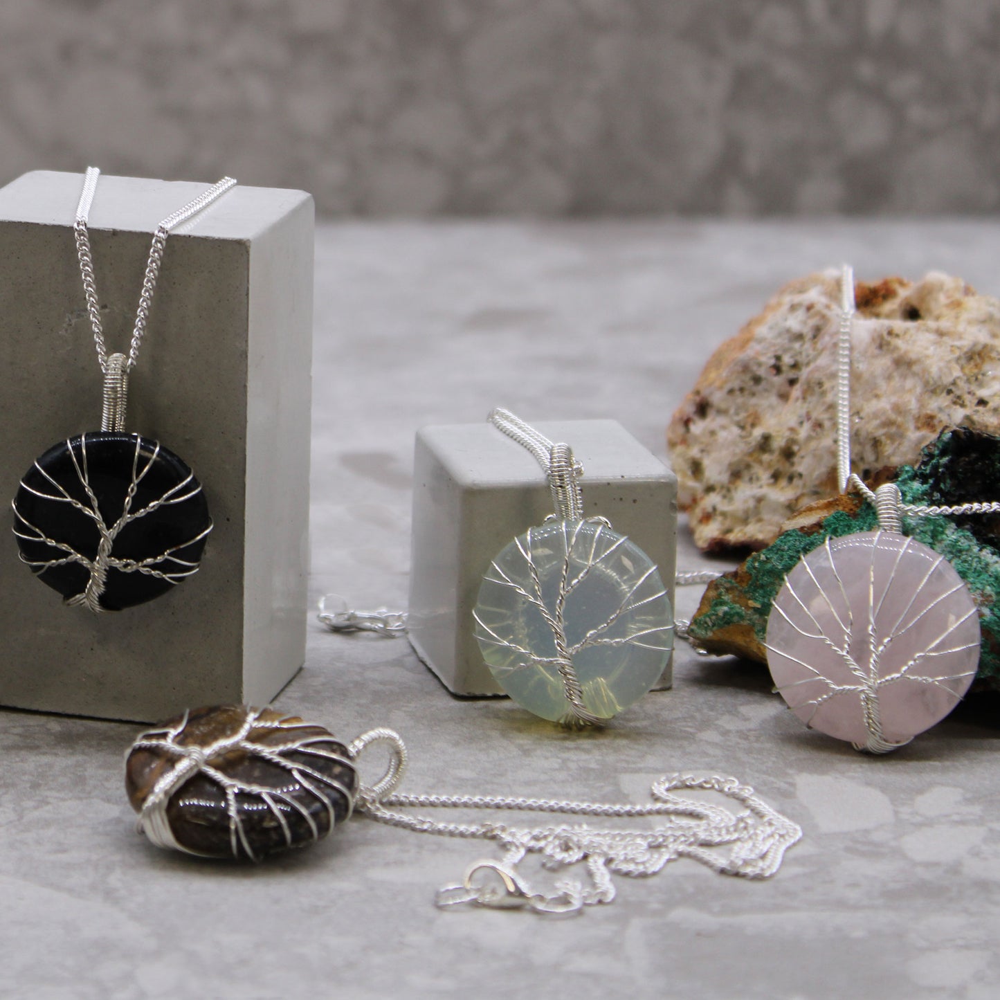 Tree of Life Gemstone Necklace