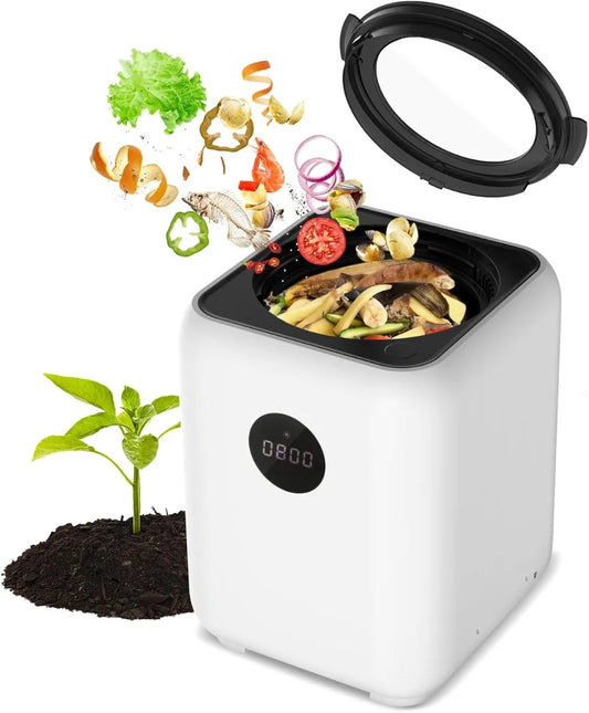 Smart Odorless Compost Bin with Self-Cleaning & LED Display